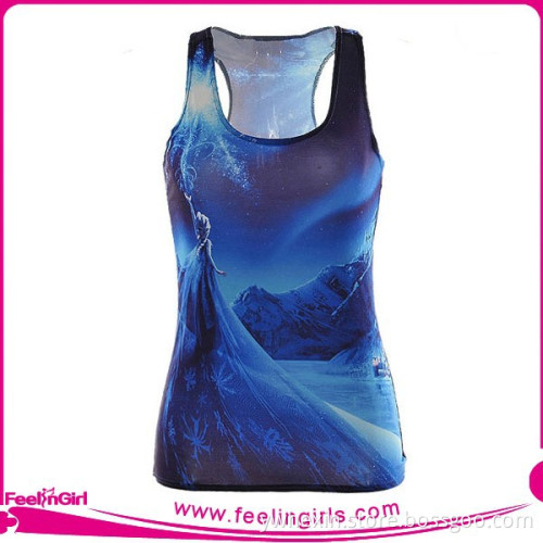 Latest design hot sale blue teen girls sexy fashion vest